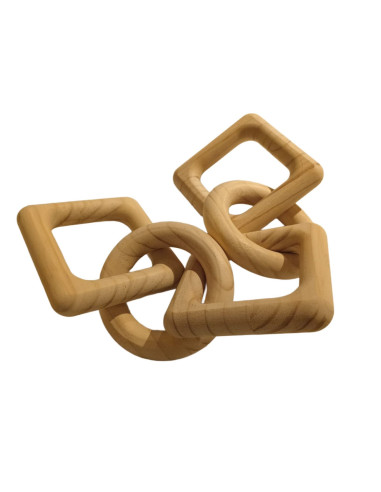 Cadena Madera Cuadrada 12x49 Natural - Decoración Rústica