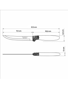 Cuchillos asado rojo set de 3 23360/375 2