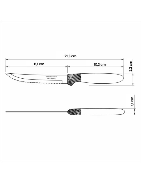Cuchillos asado rojo set de 3 23360/375