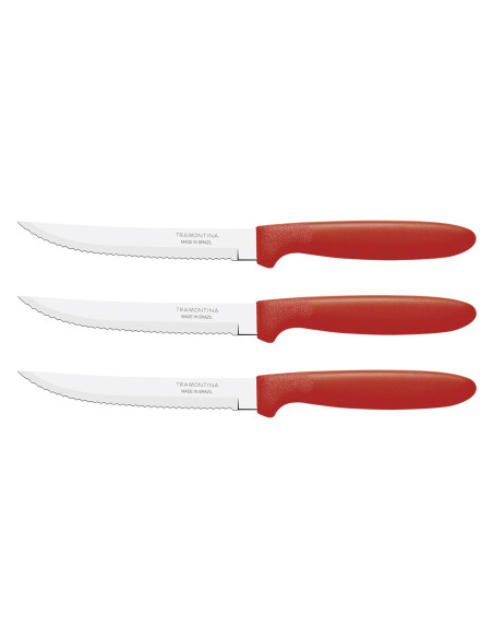 Cuchillos asado rojo set de 3 23360/375