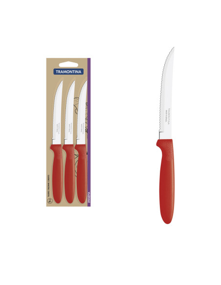 Cuchillos asado rojo set de 3 23360/375
