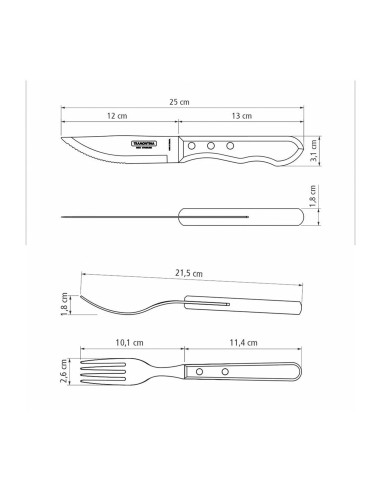 Juego de cubiertos jumbo 4 pzas.