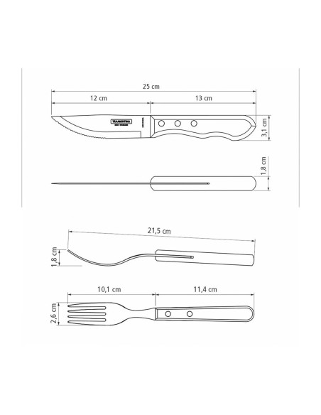 Juego de cubiertos jumbo 4 pzas.