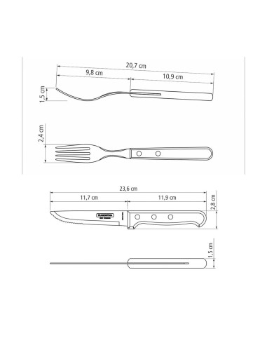 Juego de cubiertos jumbo 12 pzas.