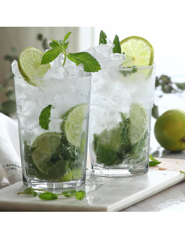 Vaso Largo 365ml Set de 6 - Vasos de Agua Funcionales