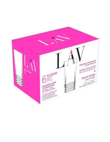 Vaso Largo 335ml Set de 6 - Elegante y Funcional