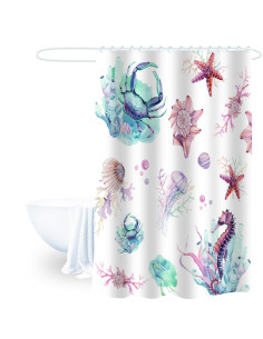 Cortina de baño cangrejo 180x180cm