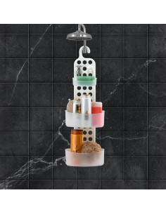 Organizador plástico ducha 25x13x71cm 2