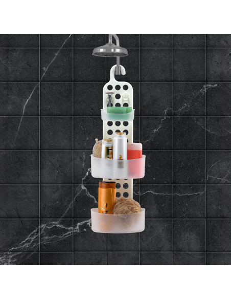 Organizador plástico ducha 25x13x71cm