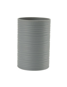 Vaso plástico estriado gris