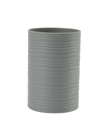 Vaso plástico estriado gris