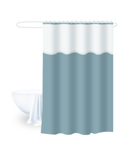Cortina baño PEVA blanco gris 180x180cm