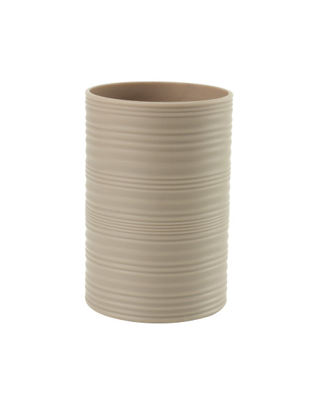 Vaso plástico estriado beige