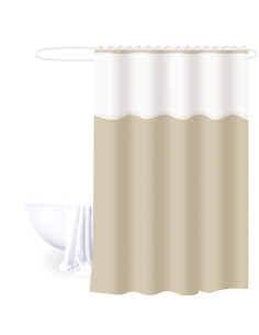 Cortina baño PEVA blanco beige 180x180cm