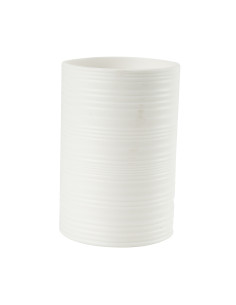 Vaso plástico estriado blanco
