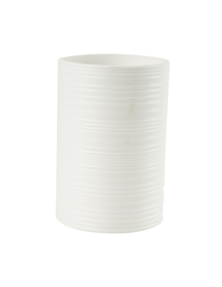 Vaso plástico estriado blanco