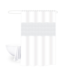 Cortina baño PEVA blanco 180x180cm