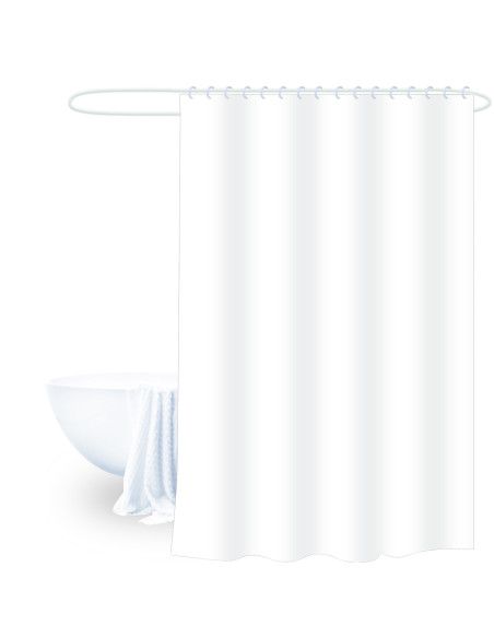 Cortina baño blanco liso 180x180cm