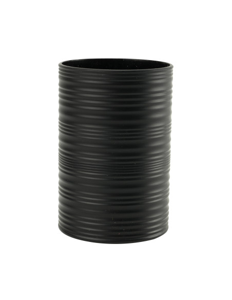 Vaso plástico estriado negro