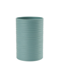 Vaso plástico estriado celeste