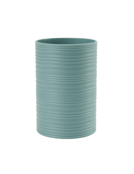 Vaso plástico estriado celeste