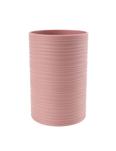 Vaso plástico estriado rosado