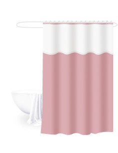 Cortina baño PEVA rosado 180x180cm