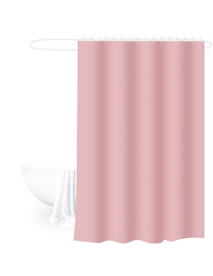 Cortina baño rosado liso 180x180cm