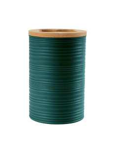 Porta cepillo dientes plástico estriado burdeo bambú