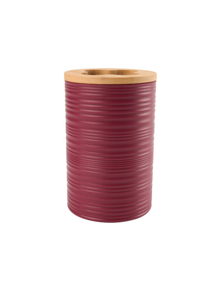 Porta cepillo dientes plástico estriado turquesa bambú