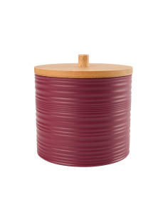 Porta cotonitos plástico estriado turquesa bambú