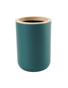 Porta cepillo dientes plástico turquesa bambú