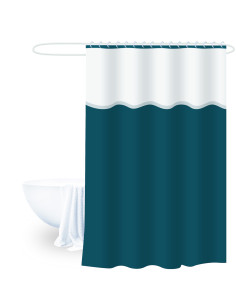 Cortina baño PEVA turquesa 180x180cm
