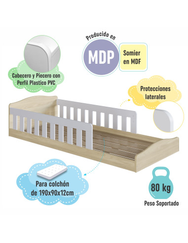 Cama Montessori 190x90cm - Fomenta Autonomía y Creatividad