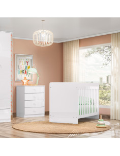 Cuna Laberinto blanco 2 en 1 2