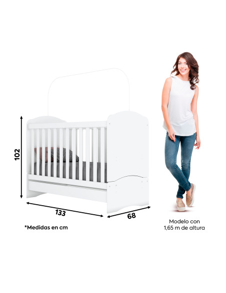 Cuna Menta blanco 3 en 1