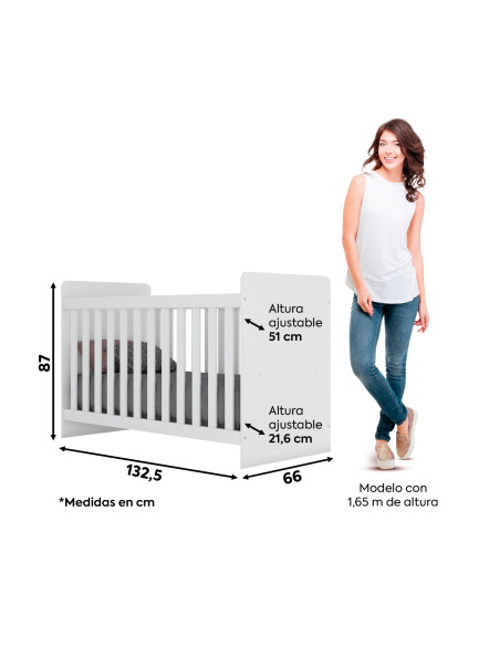 Cuna Laberinto blanco 2 en 1