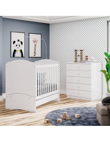 Cuna Menta Blanco 3 en 1 - Cuna Funcional y Moderna