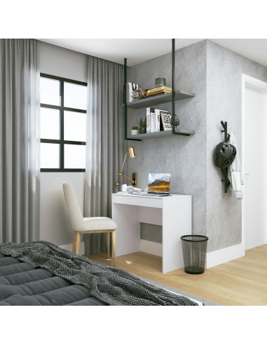 Escritorio Bari 84x45x76 Blanco - Mueble Home Office Moderno