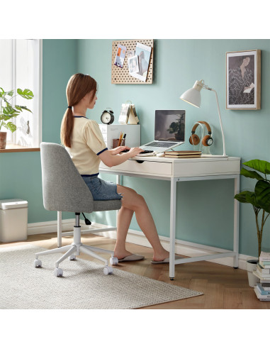 Escritorio Alessio Cubierta MDF Patas Metal 120x50 cm - Hogar