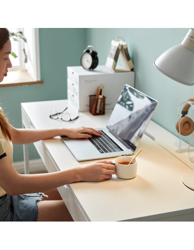 Escritorio Alessio Cubierta MDF Patas Metal 120x50 cm - Hogar