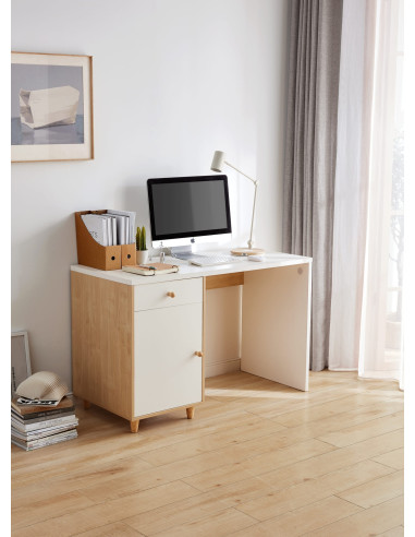 Escritorio Azores 120x59x75 Blanco - Mueble Moderno Home Office