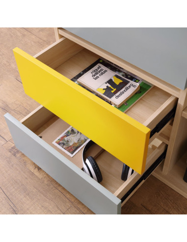 Escritorio Doble Levis 238x55x77 Blanco - Linsy | DKo Home