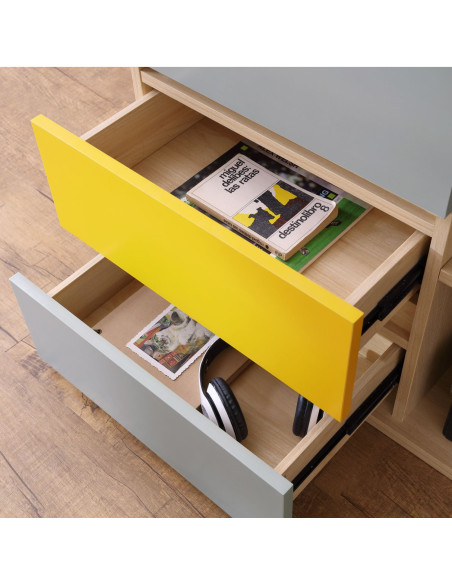 Escritorio doble Levis 238x55x77 blanco