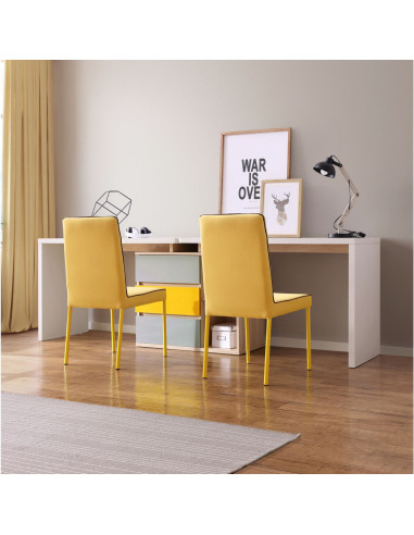 Escritorio Doble Levis 238x55x77 Blanco - Linsy | DKo Home