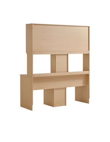 Escritorio Doble Raffles Blanco/Madera 160x60x190 - Muebles Home Office