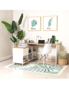 Escritorio Gold 145x128x75 blanco 2