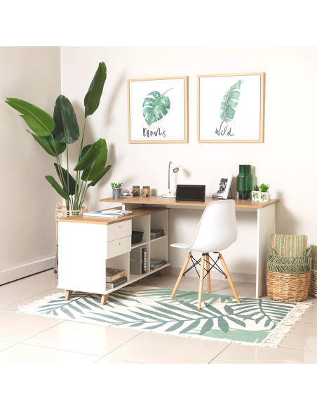 Escritorio Gold 145x128x75 blanco