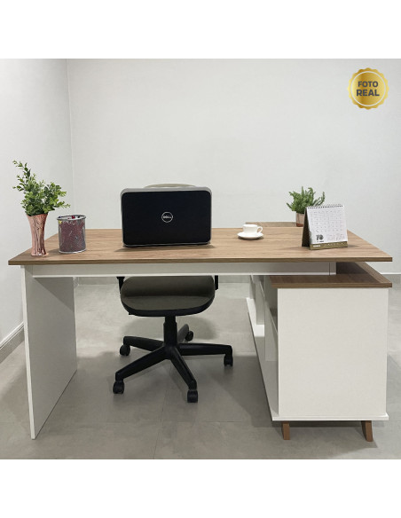 Escritorio Gold 145x128x75 blanco