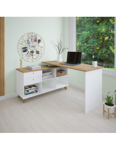 Escritorio Gold 145x128x75 blanco